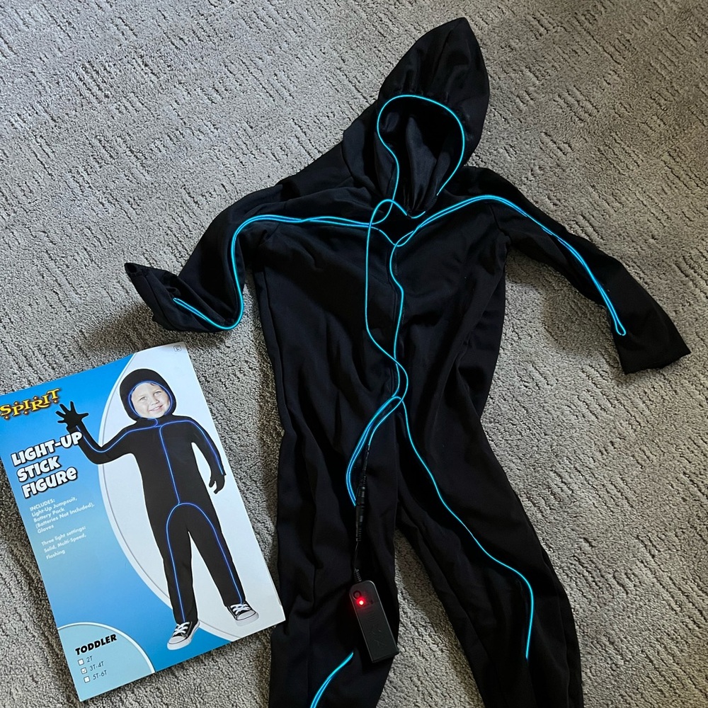 Kids 3T/4T Light-up Stick Figure Halloween costume